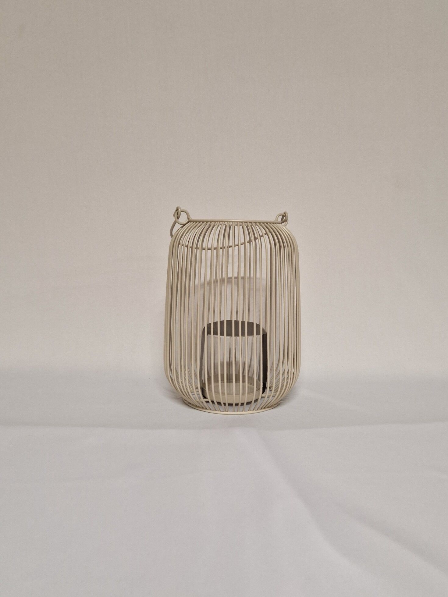 Lanterne métal fin rosée